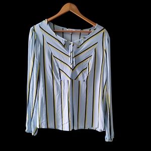 Candies Striped Women's Blouse Sz L